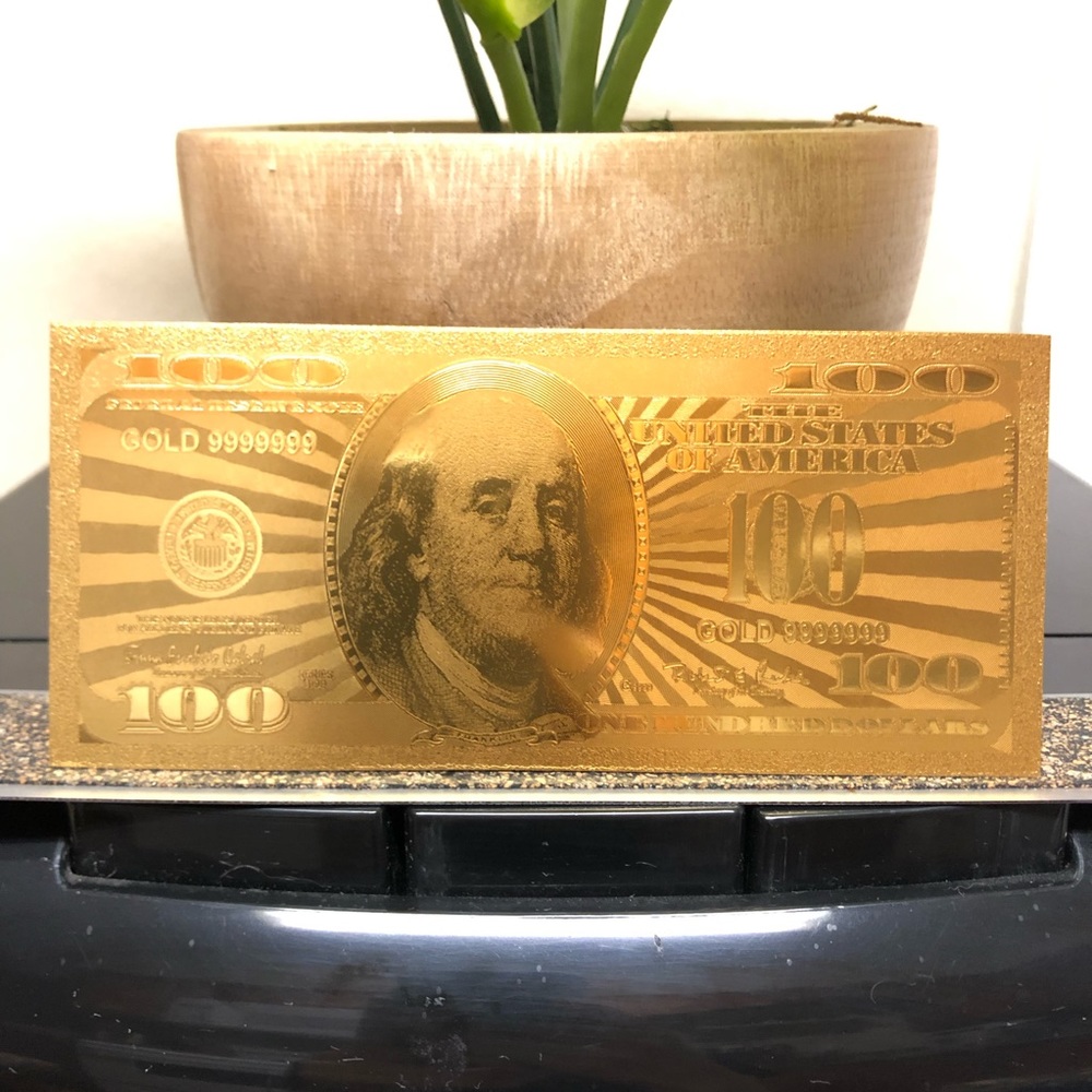 24k Gold Plated $100 Banknote